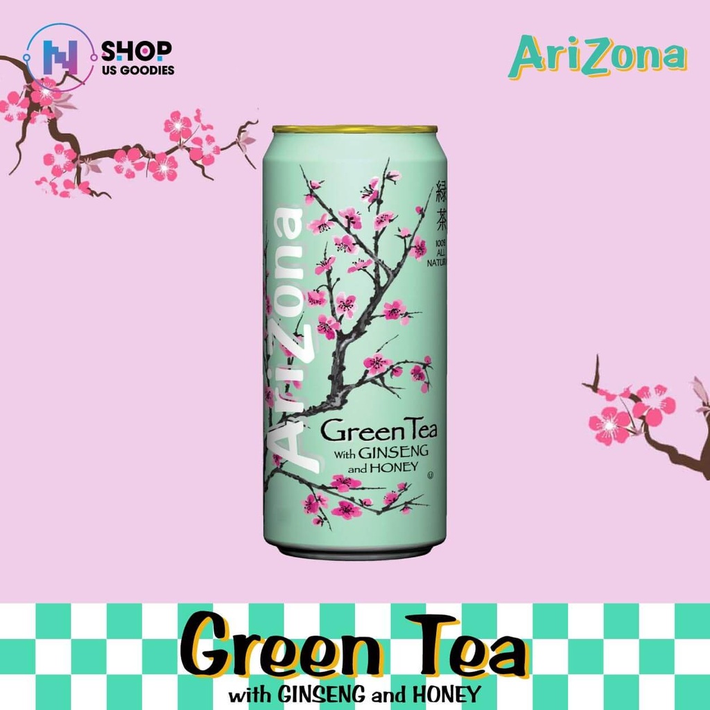 Trà Xanh với Gừng và Mật Ong AriZona (444ml)